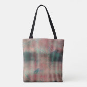 Modern abstract geometrisch digitaal patroon 1253 tote bag (Achterkant)