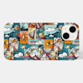 Modern abstract geometrisch digitaal patroon 43 Case-Mate iPhone case (Achterkant (horizontaal))