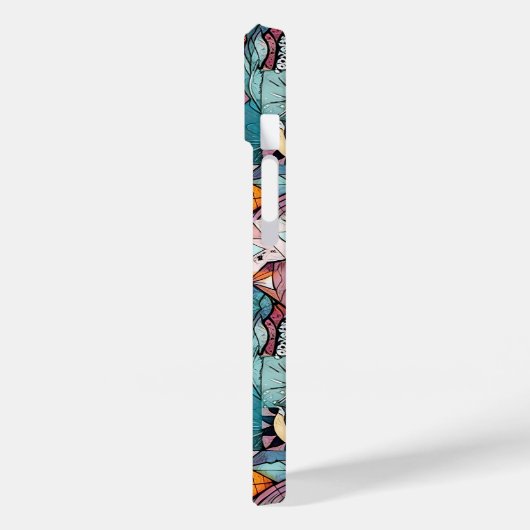 Modern abstract geometrisch digitaal patroon 43 Case-Mate iPhone case (Achterkant / Links)