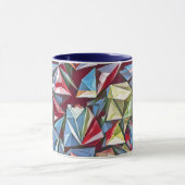 Modern abstract geometrisch digitaal patroon 44 mok (Midden)