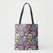 Modern abstract geometrisch digitaal patroon 44 tote bag (Voorkant)