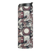 Modern abstract geometrisch digitaal patroon 46 thermosbeker (Gedraaid links)