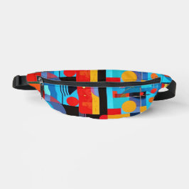 Modern abstract geometrisch digitaal patroon 47 heuptasje