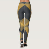 Modern, abstract, geometrisch driehoekpatroon in d leggings (Achterkant)