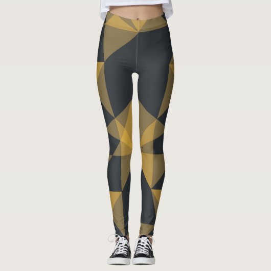 Modern, abstract, geometrisch driehoekpatroon in d leggings (Voorkant)