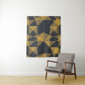 Modern, abstract, geometrisch driehoekpatroon in d wandkleed (In situ)