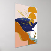 Modern Abstract geometrisch landschap zon en maan Folie Afdrukken (Laagn)