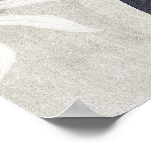 Modern Abstract Geometrisch Leaf Wall Art Poster (Hoek)