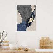 Modern Abstract Geometrisch Leaf Wall Art Poster (Keuken)