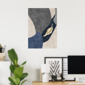 Modern Abstract Geometrisch Leaf Wall Art Poster (Thuiskantoor)