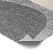 Modern Abstract Geometrisch Leaf Wall Art Poster (Hoek)