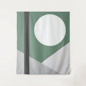 Modern Abstract geometrisch maangebergte Afbeeldin Wandkleed (Voorkant)