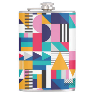 Modern Abstract geometrisch naadloos patroon Heupfles