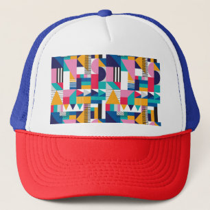 Modern Abstract geometrisch naadloos patroon Trucker Pet