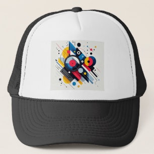 Modern Abstract geometrisch ontwerp voor digitaal Trucker Pet