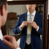 Modern Abstract Geometrisch Pastel Monogram Stropdas