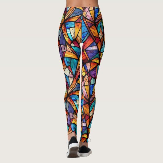 Modern abstract geometrisch patroon 26 - Leggings (Achterkant)