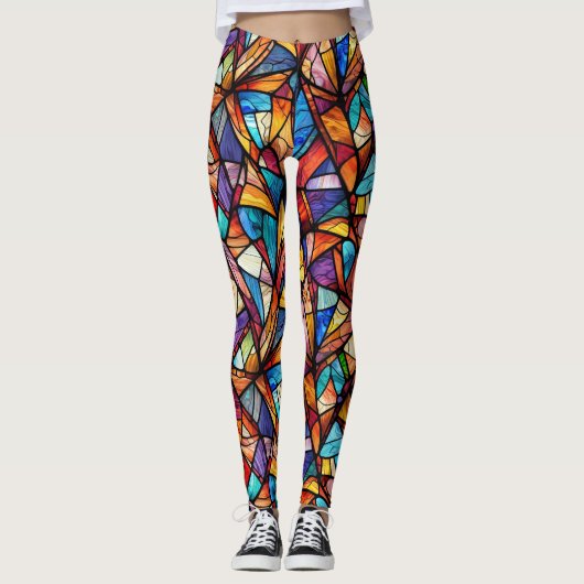 Modern abstract geometrisch patroon 26 - Leggings (Voorkant)