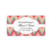 Modern Abstract geometrisch patroon Etiket (Voorkant)