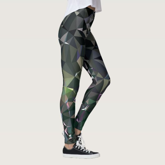 Modern Abstract geometrisch patroon - Night Dock Leggings (Rechts)