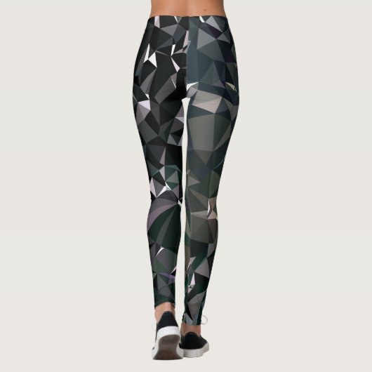 Modern Abstract geometrisch patroon - Night Dock Leggings (Achterkant)