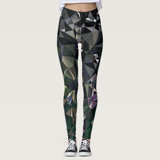 Modern Abstract geometrisch patroon - Night Dock Leggings (Voorkant)