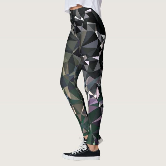 Modern Abstract geometrisch patroon - Night Dock Leggings (Links)