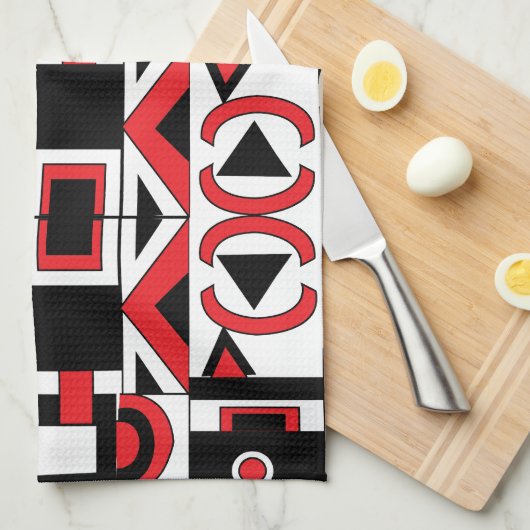 Modern Abstract geometrisch patroon Theedoek (Quarter Fold)