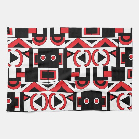 Modern Abstract geometrisch patroon Theedoek (Horizontaal)