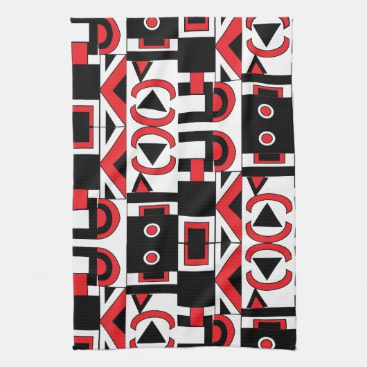 Modern Abstract geometrisch patroon Theedoek (Verticaal)