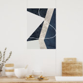 Modern Abstract Geometrisch Patroon Wandkunst Post Poster (Keuken)