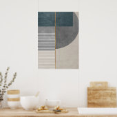 Modern Abstract Geometrisch Patroon Wandkunst Post Poster (Keuken)
