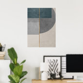 Modern Abstract Geometrisch Patroon Wandkunst Post Poster (Thuiskantoor)
