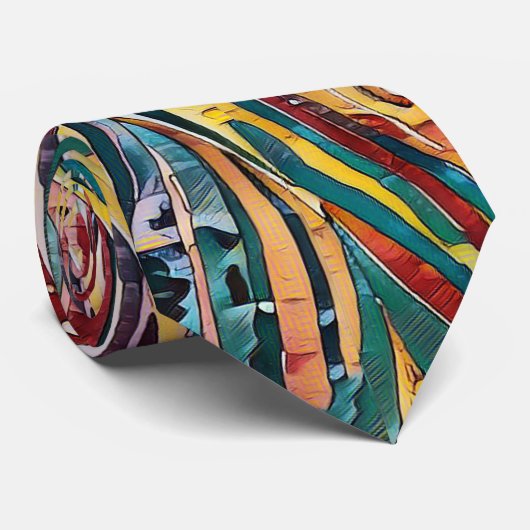 Modern abstract geometrisch patroonontwerp 37 stropdas (Opgerold)