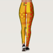 Modern Abstract geometrisch patroonontwerp Leggings (Achterkant)