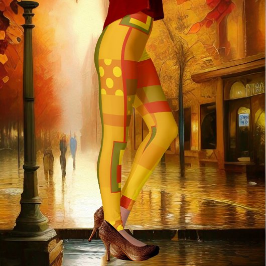 Modern Abstract geometrisch patroonontwerp Leggings