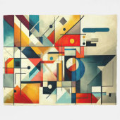 Modern Abstract geometrisch schilderij Fleece Deken (Voorkant (Horizontaal))