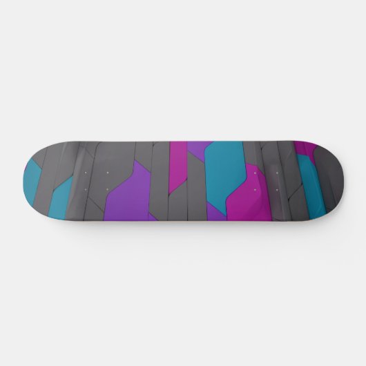 Modern Abstract geometrisch stijlvol patroon Persoonlijk Skateboard (Horizontaal)