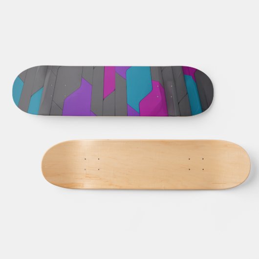 Modern Abstract geometrisch stijlvol patroon Persoonlijk Skateboard (Horizontaal)