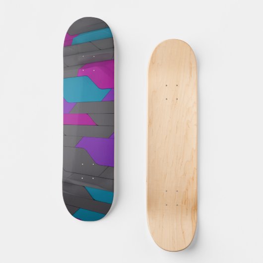 Modern Abstract geometrisch stijlvol patroon Persoonlijk Skateboard (Voorkant)