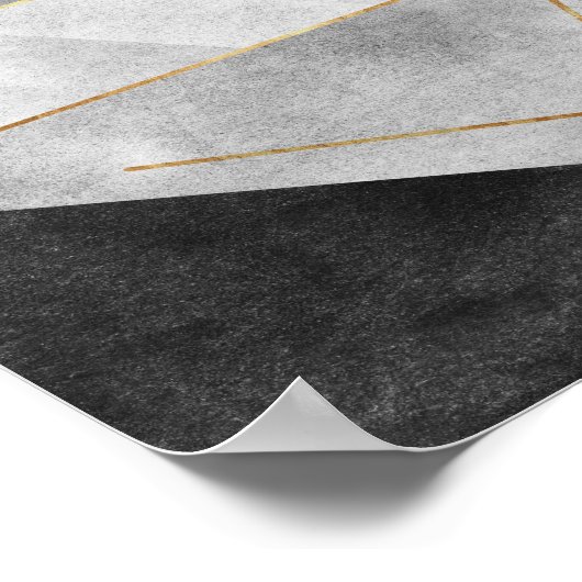 Modern Abstract Geometrisch Wall Art Poster (Hoek)