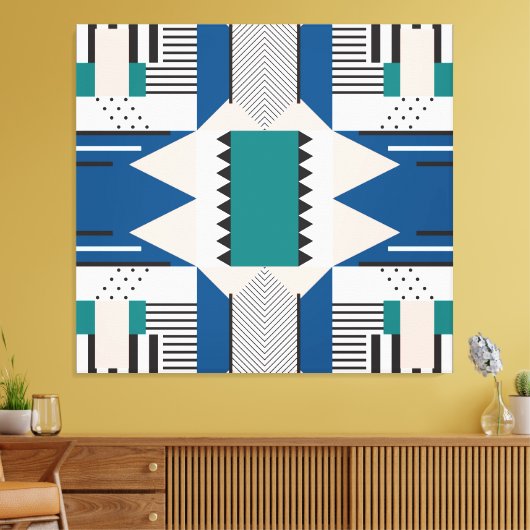 Modern Abstract: geometrische naadloze stijl Canvas Afdruk (Insitu (Woonkamer))
