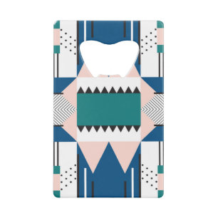 Modern Abstract: geometrische naadloze stijl Creditkaart Flessenopener
