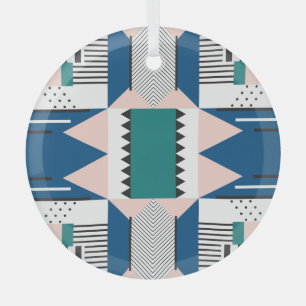 Modern Abstract: geometrische naadloze stijl Glas Ornament
