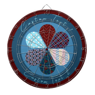 MODERN ABSTRACT GEOMTRENT PATROONONTWERP ROOD BLAU DARTBORD