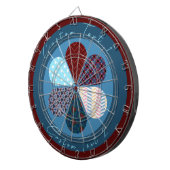 MODERN ABSTRACT GEOMTRENT PATROONONTWERP ROOD BLAU DARTBORD (Voorkant Rechts)