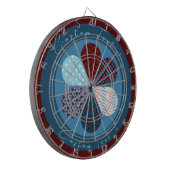 MODERN ABSTRACT GEOMTRENT PATROONONTWERP ROOD BLAU DARTBORD (Voorkant Links)
