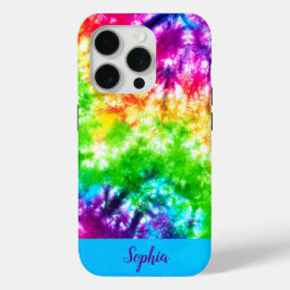 MODERN ABSTRACT GEPERSONALISEERD STROPDAS-DYE ONTW iPhone 15 PRO CASE