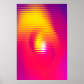 Modern Abstract Geribbeld glas сkleurrijke gradiën Poster (Voorkant)