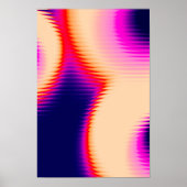 Modern Abstract Geribbeld glas сkleurrijke gradiën Poster (Voorkant)